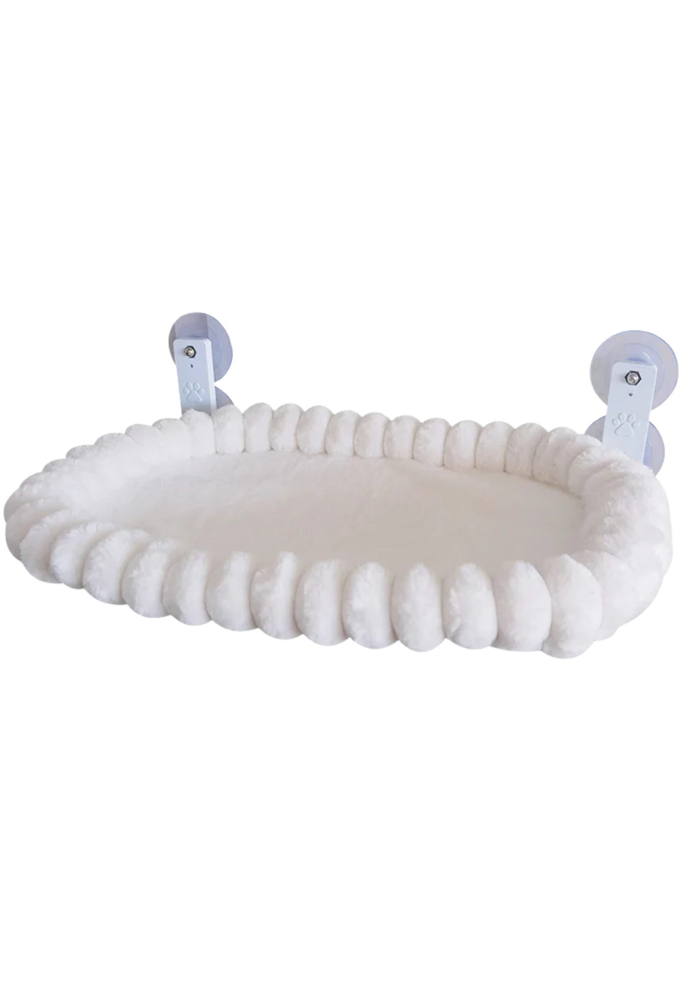 Cat Window Perch 19.7" Oval, Suction Cup Mount with Plush Bumper Rim